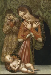 Marie et un ange en adoration de l